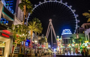 A Las Vegas location showing wonderful buildings and lights