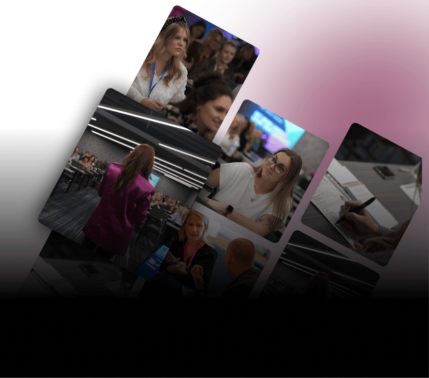 Stay 1 More Day for Marketing Mastery A collage of all Straight Consulting conferences