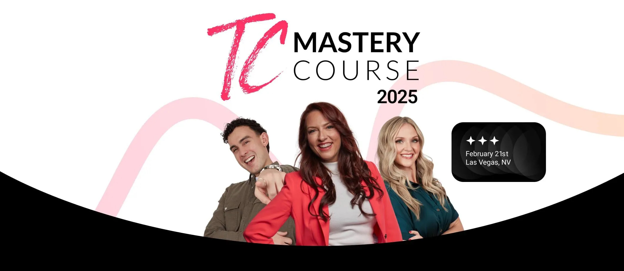 Mastery Course 2025 Mastery Course 2025 logo showing our three members of Straight Consulting